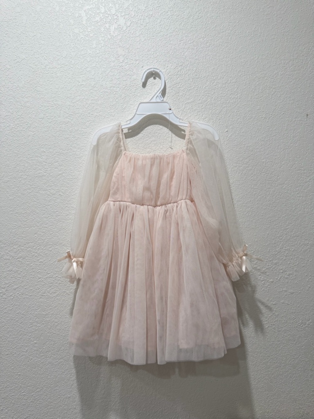 Habitual Blush Pink Mesh Overlay Dress